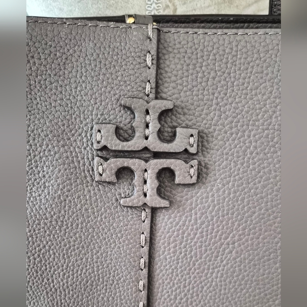 Tory Burch McGraw Pebbled Leather Large Tote - Picture 2 of 13